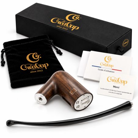 E-pipe Gandalf DNA 60 Créavap | Pipe électronique bois