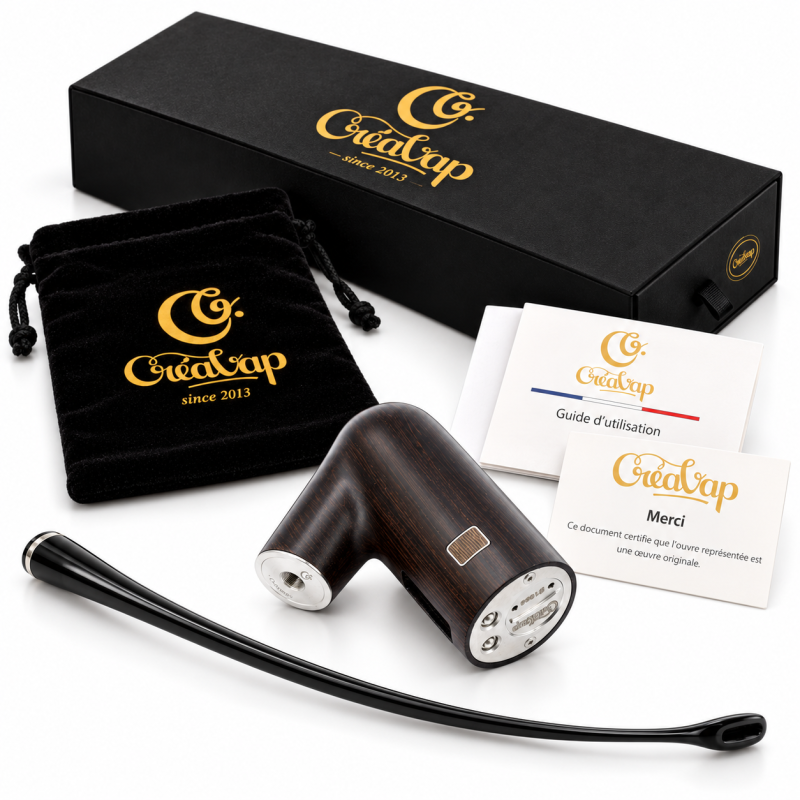 E-pipe Gandalf DNA 60 Créavap | Pipe électronique bois