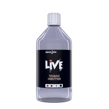 E-liquide 1L LIVE – Mono Arôme tabac neutre