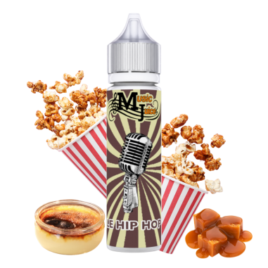 Le Hip Hop - Music Juice : Un E-liquide Généreux au Popcorn, Caramel Fondant et Crème Brûlée