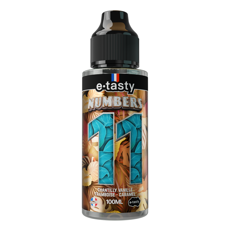Números 11 E.Tasty 100 ml • Vainilla, Raspberry &amp; Caramel
