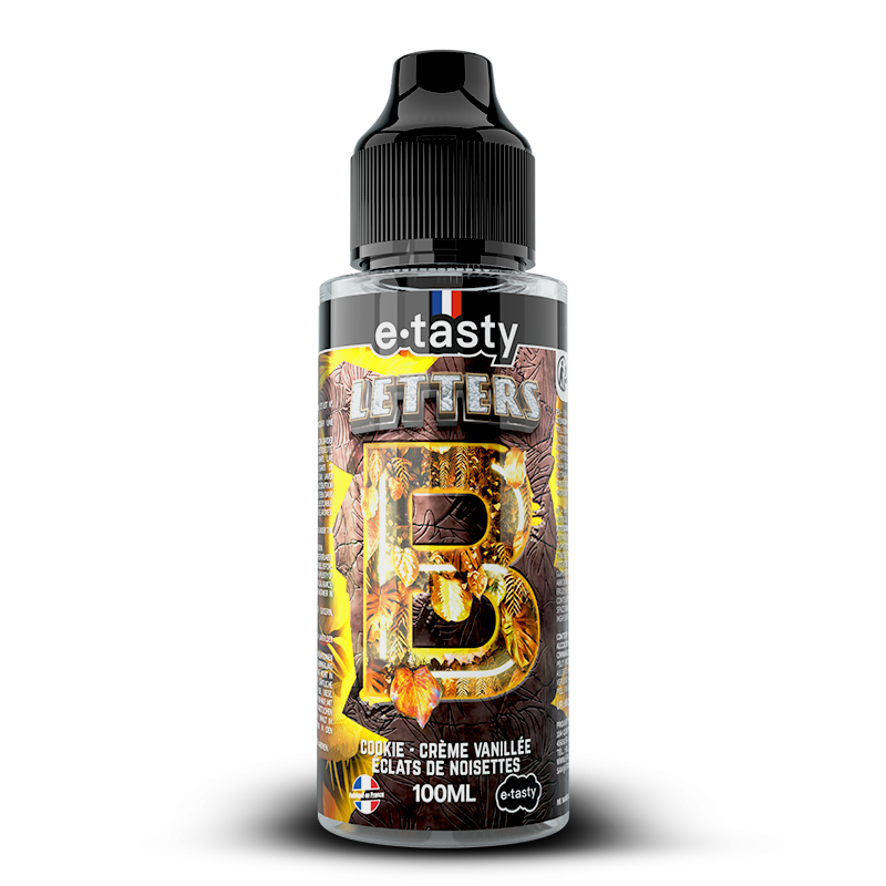 Letters B E.Tasty 100 ml | Cookie, vanille & noisette