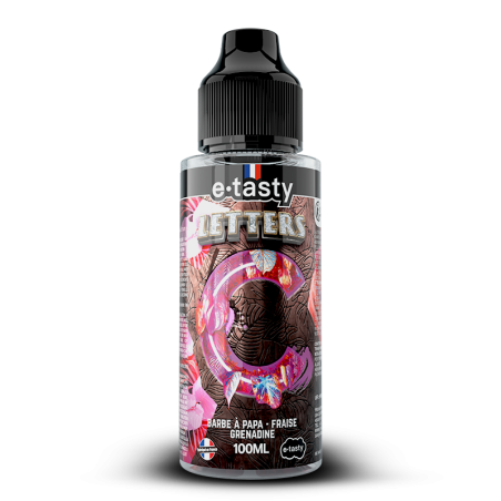Letters C E.Tasty 100 ml | Barbe à papa, fraise & grenadine