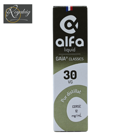 "E-Liquid Alfaliquid Kräftig Gaia Destillat aus braunem Tabak"