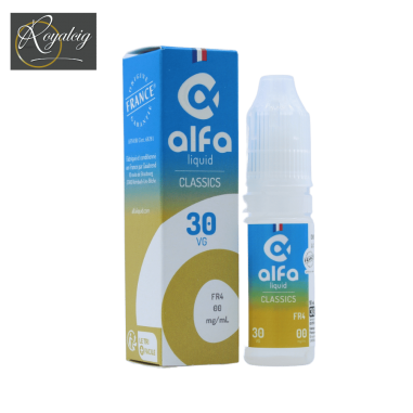 "Flacon de e-liquide FR4 Alfaliquid 10ml avec saveur tabac blond"