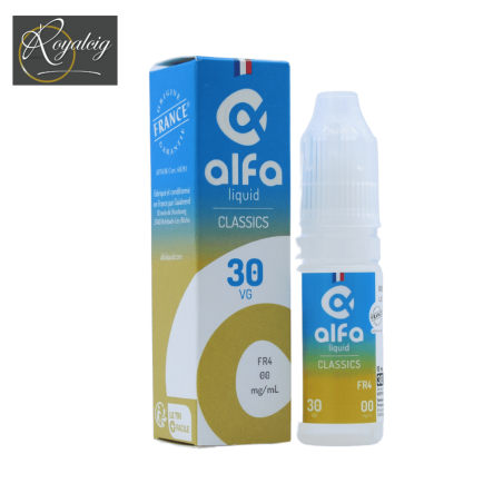 "Flacon de e-liquide FR4 Alfaliquid 10ml avec saveur tabac blond"
