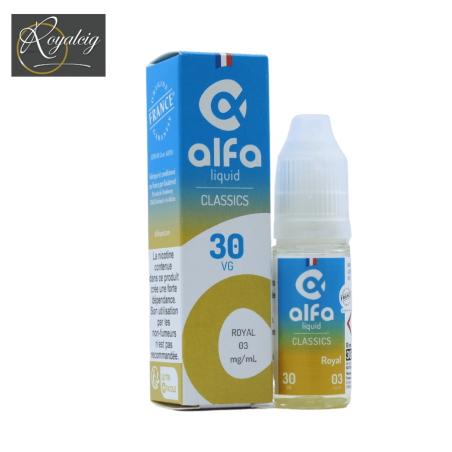 "Royal Alfaliquid E-liquid 10ml sapore classico biondo