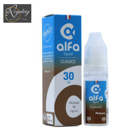 "E-liquide Malawia Alfaliquid 10ml tabac brun sec"