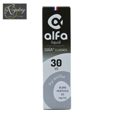 "E-liquid Blond Mentholé Gaïa Classics 10ml tabac mentholé" (minty tobacco)