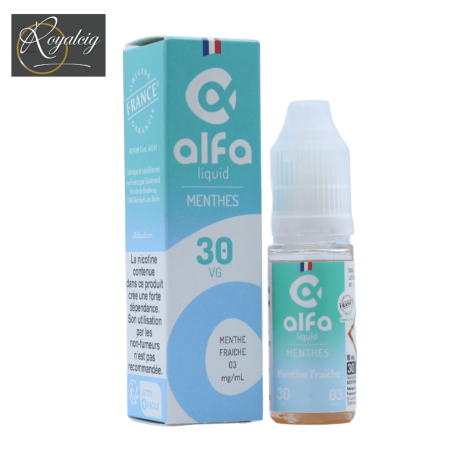 "E-liquid Menta fresca Alfaliquid 10ml menta blu e mentolo"