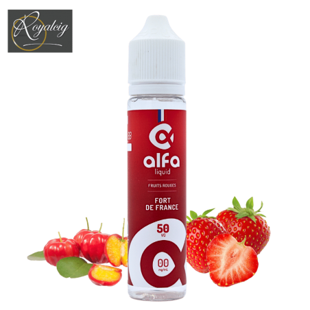 "E-liquid Fort de France 50ml Alfaliquid - acerola y fresa" (en francés)