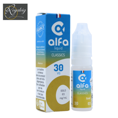 "E-liquid Gold Alfaliquid 10ml vaniglia bionda classica