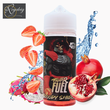 "Bloody Shigeri Fighter Fuel 100ml strawberry pomegranate dragon fruit" bottle