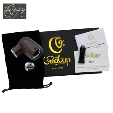 Contents of the Créavap e-pipe box - wenge model