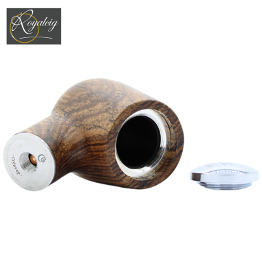 Compartiment accu 18350 ouvert – pipe électronique Bent Zébrano Créavap