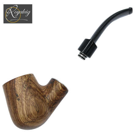 Pipe électronique artisanale en bois de zébrano – modèle Bent par Créavap