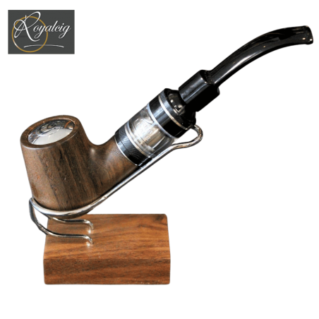 E-pipe Bent Walnut with Ares Finale - full view