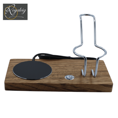 Station MagSafe bois Créavap – Détail veinures Zébrano