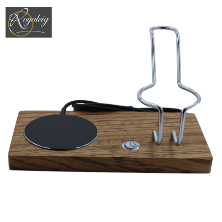 Station MagSafe bois Créavap – Détail veinures Zébrano