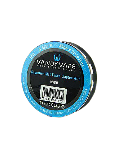 SUPERFINE MTL FUSED CLAPTON WIRE NI 80 30GAX2 + 38GA VANDY VAPE